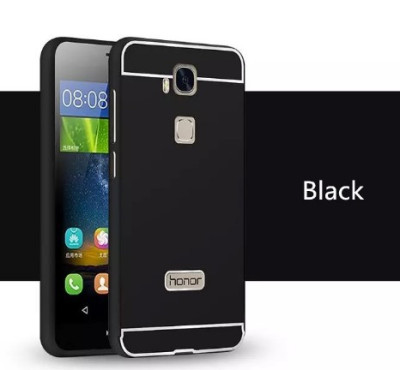 Други Бъмпъри за телефони Луксозен алуминиев бъмпър с огледален гръб за Huawei Honor 5x черен